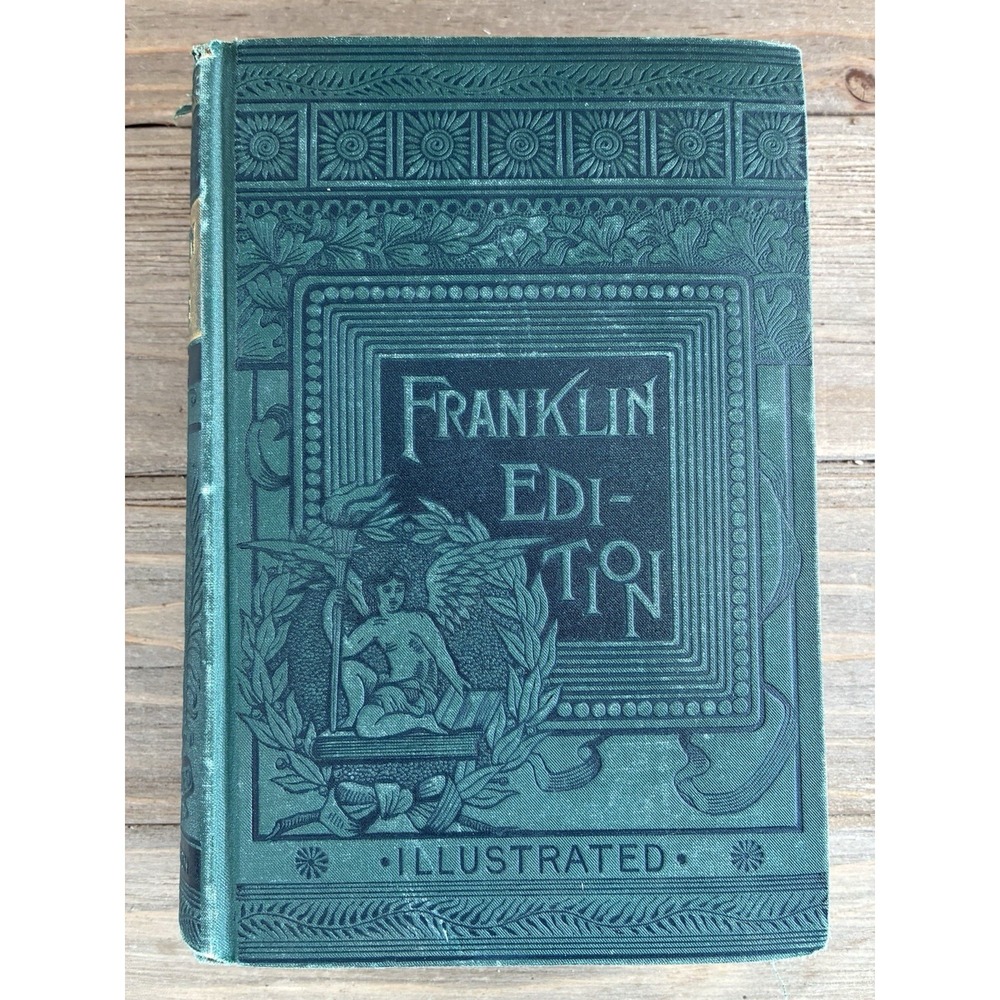 VTG‎ 1885 Robinson Crusoe Franklin Edition Illustrated Book